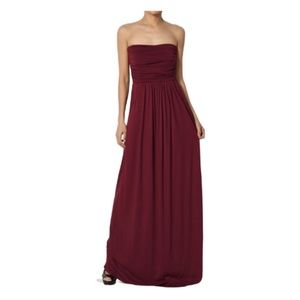 West Kei Burgundy Jersey Maxi Dress